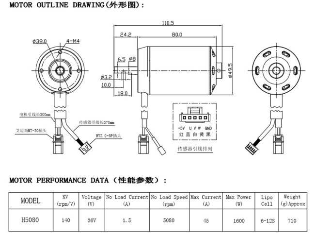 滑板車無刷電機(jī)外形圖
